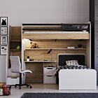 New Options Hoekstapelbed met Bureau - Blank Eiken