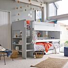 Gautier Dimix Hoogslaper met Ledikant en Bureau 90x200 - Wit/Grijs