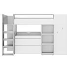 Gautier Dimix Hoogslaper met Bureau en Kasten 90x200 - Wit/Grijs