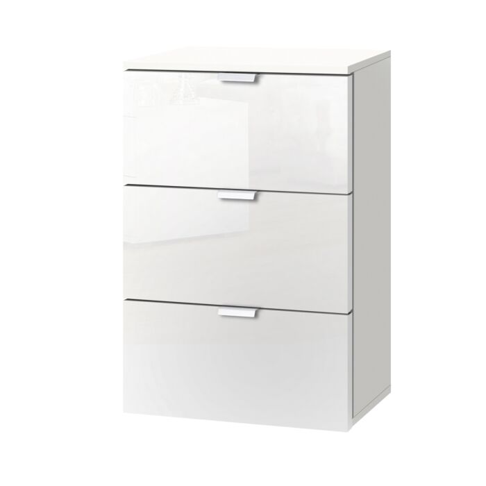 Carina Nachtkastje B40 3 Laden - Wit Hoogglans main product photo