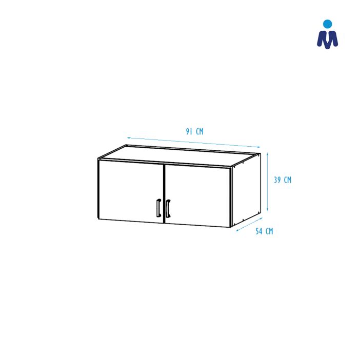 Bremen Opzetkast Breedte 91cm x Hoogte 39cm - Grijs main product photo