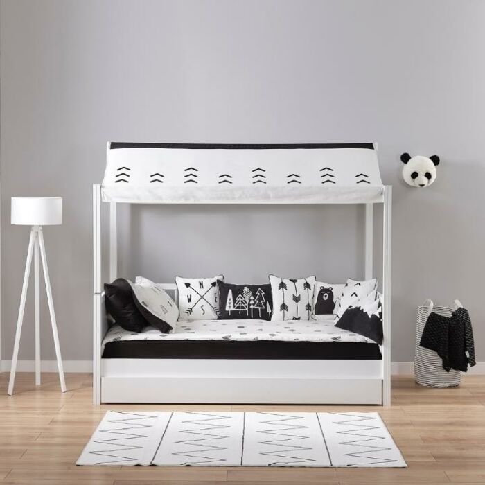 Todi Bedbank met Slaaplade en Nordic Luifel - Wit main product photo