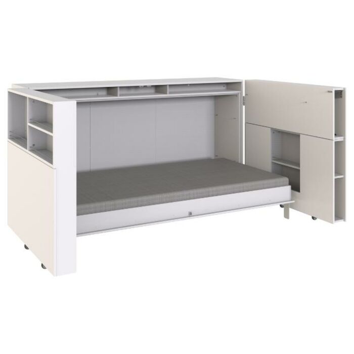 Juist Horizontaal Opklapbed 90x200 met Bedombouw - Wit main product photo