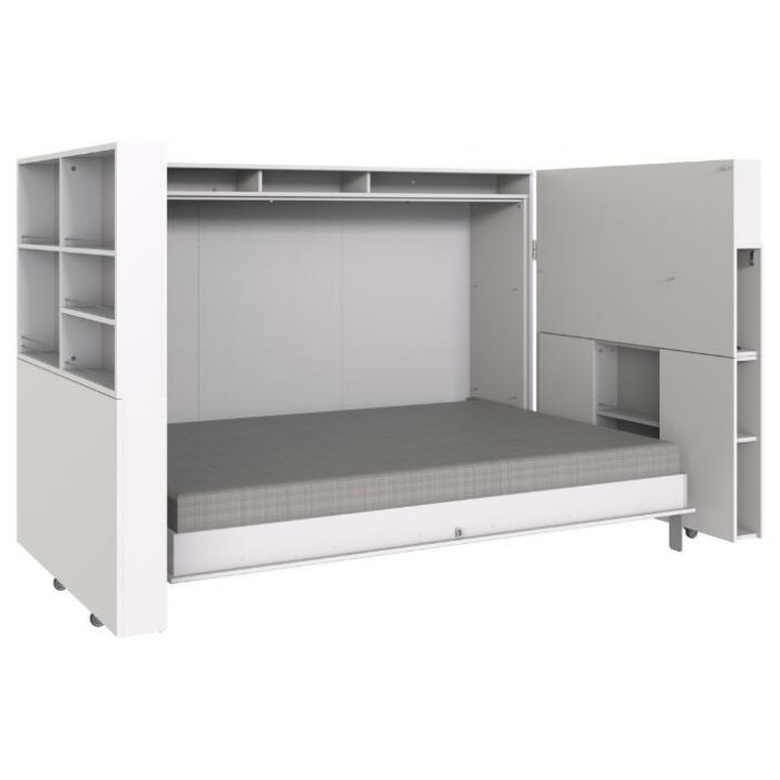Juist Horizontaal Opklapbed 120x200 met Bedombouw - Wit main product photo