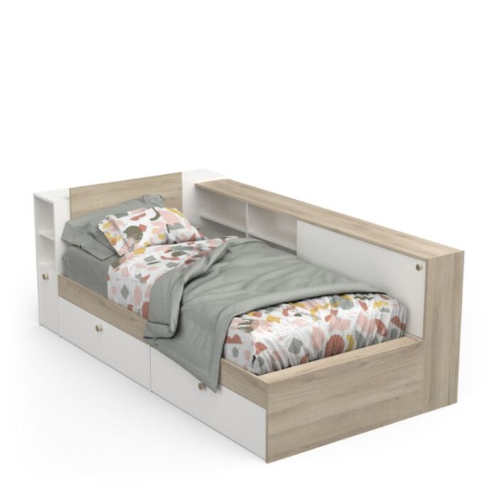 Life Ledikant met Lades - Eiken/Wit main product photo