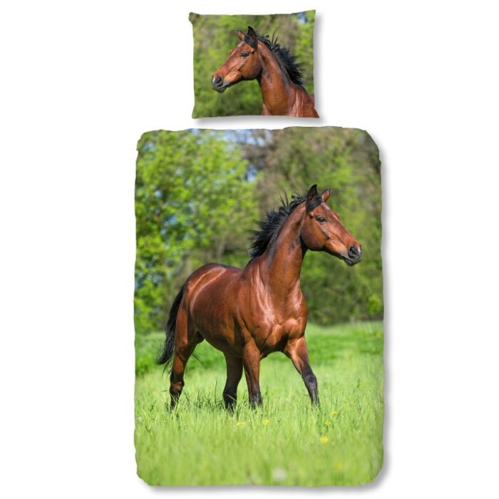Good Morning Dekbedovertrek 140x200/220 - Running Horse main product photo