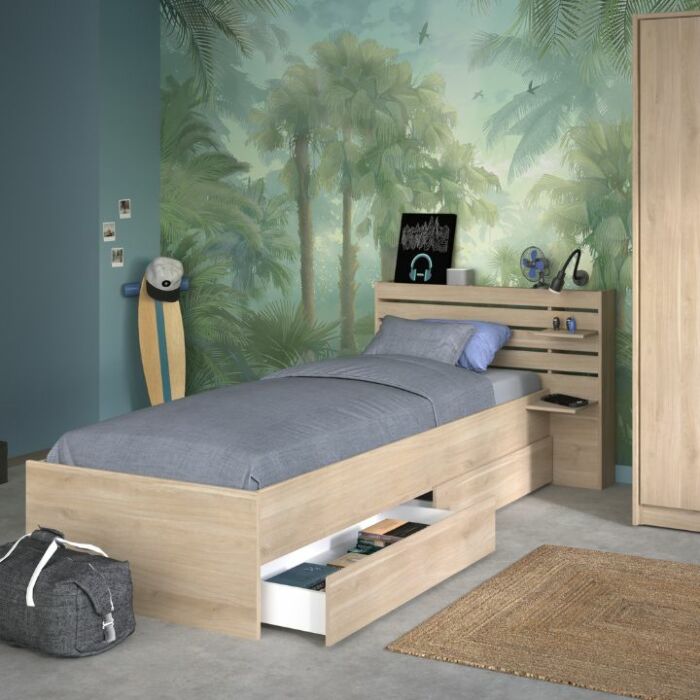 Escale Ledikant met Slaaplade 90x200 - Japanse Eik main product photo