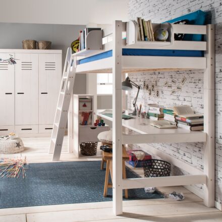 Thijs hoogslaper met bureaublad white wash