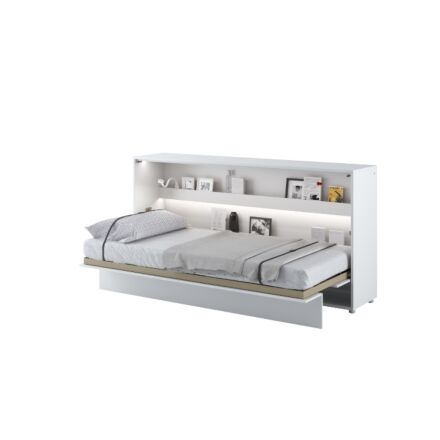 Murphy Horizontaal Opklapbed 90x200 - Wit Hoogglans