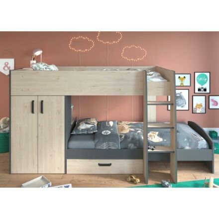 Stim Stapelbed - Jackson Oak/Grijs