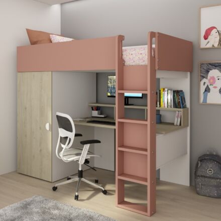 Flow Hoogslaper - Eiken/Roze