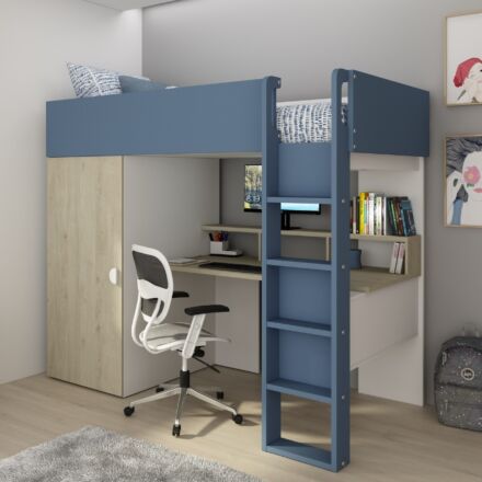 Flow Hoogslaper - Eiken/Blauw