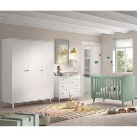 Sfeer Jaxx Billy 3-delige Babykamer met 3-deurskast - Olive Groen.jpg