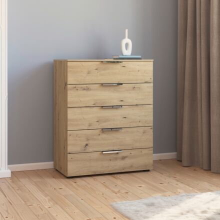 Flipp Commode 5 laden breed - Artisan Eiken/Chroom
