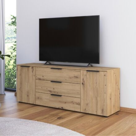 Flipp Commode 2 deuren en 3 laden - Artisan Eiken/Grafiet