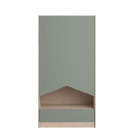 SHELTER 2-deurs kledingkast eiken groen.jpg